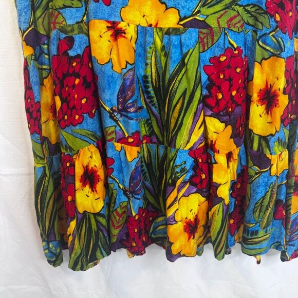 Pineapple Passion Colorful Bold Tropical All Over Print Aline Shift Dress Sz XL - Picture 4 of 9